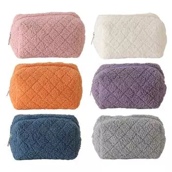 Милая меховая косметичка для женщин, пушистая косметичка, сумки, дорожная косметичка, сумка для туалетных принадлежностей, сумка для стирки, сумка для хранения ручек, косметичка белый