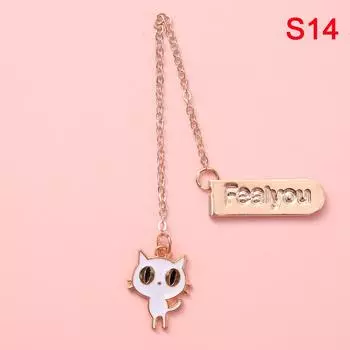 Милая металлическая подвеска-закладка, студенческая металлическая папка, канцелярские принадлежности, школьные канцелярские товары