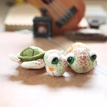 Милая милая большеглазая черепаха кулон плюшевая игрушка кукла мультяшная сумка подвесное украшение брелок кукла кукла 10 cm.