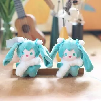 Милая милая кукла Хацунэ Мику, плюшевая игрушка, кукла, мультяшная сумка, подвесное украшение, брелок, кукла 13Cm
