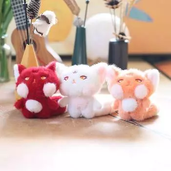 Милая милая маленькая лиса кулон плюшевая игрушка кукла сумка подвесной брелок тряпичная кукла кукла кукла 13cm