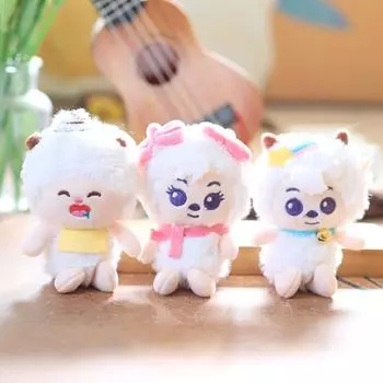 Милая милая маленькая овечка подвеска плюшевая игрушка кукла маленькая сумка Овен подвесное украшение брелок кукла кукла 12cm