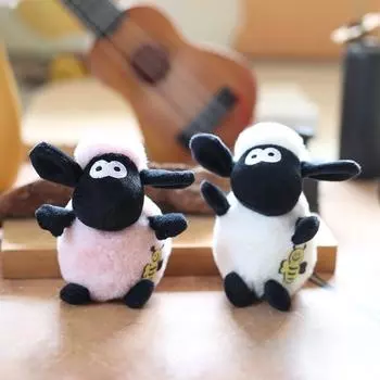 Милая милая маленькая овечка подвеска плюшевая игрушка кукла маленькая сумка Овен подвесное украшение брелок кукла кукла 12 cm.