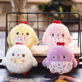 Милая милая маленькая плюшевая игрушка-подвеска в виде цыпленка, кукла, маленькая мини-желтая сумка-цыпленок, подвесное украшение, брелок, подарок 10 cm.