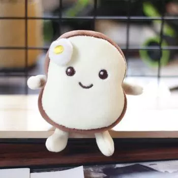 Милая милая маленькая подвеска в виде хлеба, плюшевая игрушка, кукла, креативная мультяшная сумка, подвесной брелок, тряпичная кукла 11cm