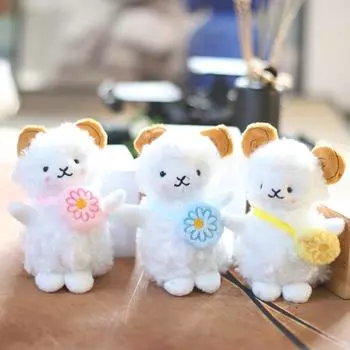 Милая милая маленькая подвеска в виде овна, плюшевая игрушка, кукла, маленькая овечка, сумка, подвесной брелок, тряпичная кукла, кукла 12 cm.