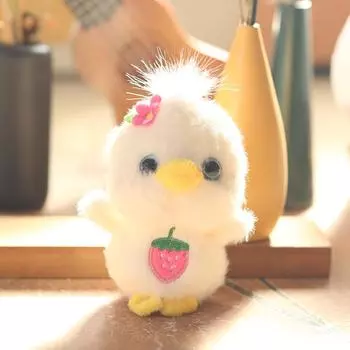 Милая милая маленькая уточка подвеска плюшевая игрушка кукла мультяшная маленькая желтая цыпленок сумка подвесной брелок кукла 15 cm.
