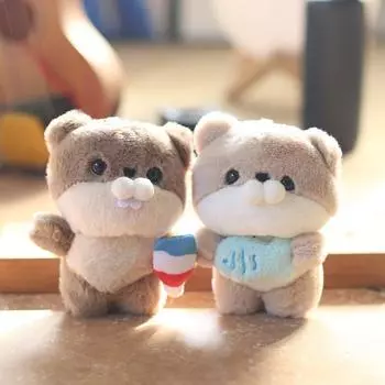 Милая милая морская выдра маленькая подвеска плюшевая игрушка кукла выдра школьный рюкзак сумка подвесной брелок кукла кукла 11cm