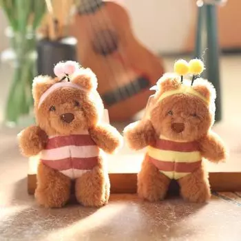 Милая милая пчелка, Барселона Медведь, Маленькая подвеска, Мягкая игрушка, Кукла, Сумка, Подвесное украшение, Брелок, Кукла 14cm
