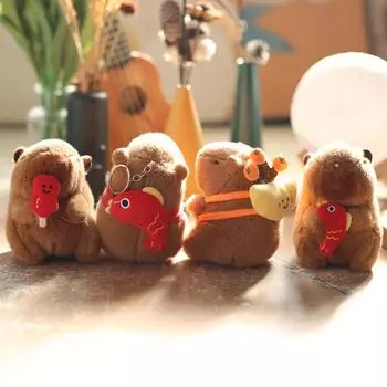 Милая милая подвеска Капибала плюшевая игрушка кукла Капибара сумка подвесное украшение брелок кукла кукла 14 cm