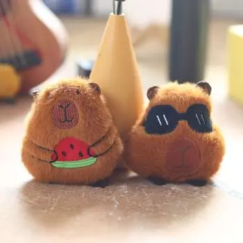 Милая милая подвеска Капибала плюшевая игрушка кукла Капибара сумка подвесное украшение брелок кукла кукла 12cm