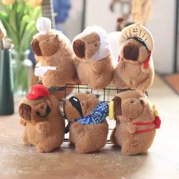 Милая милая подвеска Капибала плюшевая игрушка кукла Капибара сумка подвесное украшение брелок кукла кукла 14cm