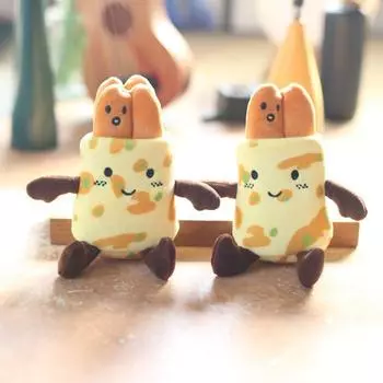 Милая милая подвеска в виде блинчика с фруктами, плюшевая игрушка, кукла, жареное тесто, палочка, сумка, подвесной брелок, кукла 14cm