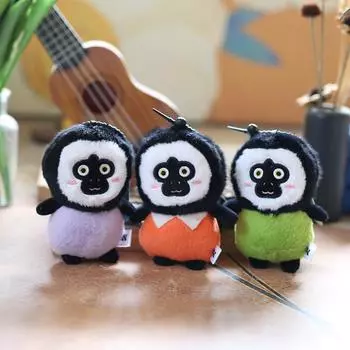 Милая милая подвеска в виде обезьяны с белым лицом, плюшевая игрушка, кукла, маленькая обезьянка, сумка, подвесное украшение, брелок, кукла 12 cm