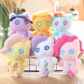 Милая милая подвеска в виде пони, плюшевая игрушка, кукла, мультяшная сумка-пони, подвесной брелок, кукла, кукла 15 cm.