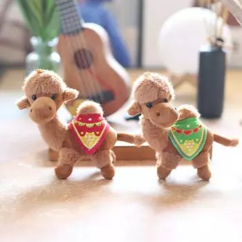 Милая милая подвеска в виде верблюда Дуньхуана, плюшевая игрушка, кукла, мультяшная сумка, подвесной брелок, тряпичная кукла, кукла 14cm