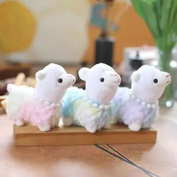 Милая милая радужная альпака подвеска плюшевая игрушка кукла мультяшная маленькая овечка сумка подвесной брелок тряпичная кукла 14 cm.