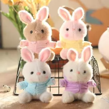 Милая Милая Толстовка Кролик Подвеска Плюшевая Игрушка Кукла Сумка Подвесной Брелок Тряпичная Кукла Кукла Кукла 12 cm.