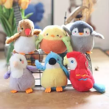 Милая милая воробей птица попугай кулон плюшевая игрушка синица кукла брелок 12 cm.