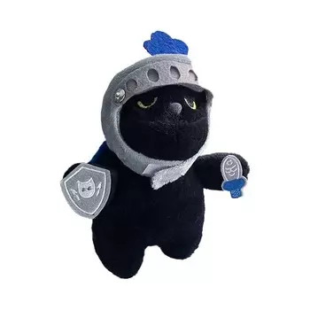 Милая мини-версия плюшевой игрушки-брелока, маленькая кукла-рыцарь в виде кошки, плюшевая игрушка, милая кукла, рюкзак, кулон, подарок-сюрприз 19cm