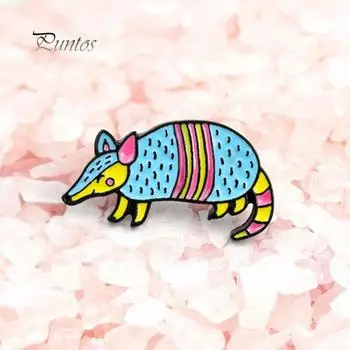 Милая многоцветная эмалированная брошь в виде панголина, булавка, воротник шляпы, ювелирный значок для одежды