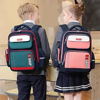 Милая модная легкая школьная сумка для защиты позвоночника для детского сада, подростков, детей, школьный рюкзак для начальной школы, рюкзаки для подростков, подарок L красный