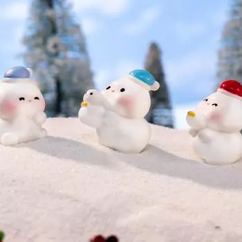 Милая модная новогодняя елка снеговик пейзаж фигурка мультфильм креативная миниатюрная статуэтка своими руками украшение для дома аксессуары подарки A3