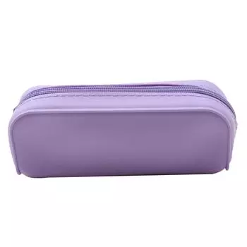 Милая модная сумка для карандашей, цветной силиконовый пенал, канцелярский чехол для хранения, школьные принадлежности для школьников One Size фиолетовый