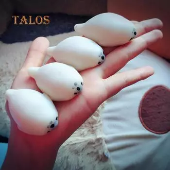 Милая мягкая белая печать, снимающая стресс, лечебная игрушка для взрослых и детей, подарочные игрушки для всех возрастов