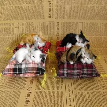 Милая мягкая игрушка котенок, имитация кота, плюшевые игрушки, поддельные кошки, реалистичные животные для детей, девочек, подарок на день рождения, день святого Валентина