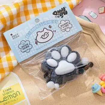 Милая мягкая лапка для снятия стресса и декомпрессии Kawaii с флокированием, новая игрушка-фиджет, подарок на день рождения 1