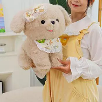 Милая мягкая плюшевая собака, сопровождающая игрушку для сна, реалистичная кукла, украшения для дивана, животное 30cm