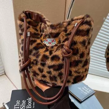 Милая мягкая симпатичная плюшевая сумка для девочек, зимняя новая сумка-ведро для женщин, сумка через плечо для женщин розовый