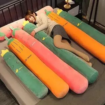 Милая мультяшная цилиндрическая боковая подушка для сна, мягкие подушки для сна для беременных, съемные моющиеся длинные подушки 70x12cm