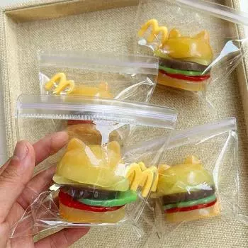 Милая мультяшная голова кошки, вкусная еда, гамбургер, игрушка Tpr, игрушка для снятия стресса, музыка, игрушки для щипков, подарки на день рождения one size