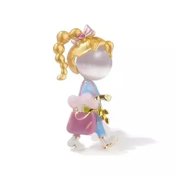 Милая мультяшная капающая масляная ходячая девушка брошь женская мода универсальный костюм булавка дизайн Sense Niche корсаж аксессуары