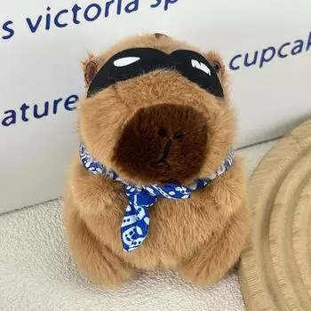 Милая мультяшная капибара плюшевая кукла игрушка брелок кулон рюкзак подвесные украшения подарок