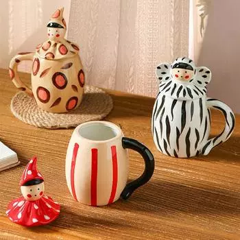 Милая мультяшная керамическая чашка для воды в европейском стиле, креативная кружка с изображением зебры, кофейная чашка с крышкой, украшение для дома, подарок на день рождения, праздничный подарок 450ML
