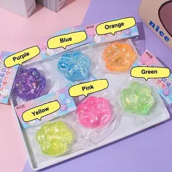 Милая мультяшная кошачья лапка мягкая игрушка моти сжимаемая игрушка медленно восстанавливающаяся игрушка для снятия стресса снятие стресса подарки для рук оранжевый