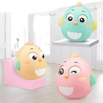 Милая мультяшная кукла-цыпленок, погремушка, ранняя развивающая игрушка, подарок для младенцев зелёный