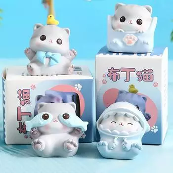 Милая мультяшная кукла-кошка, маленькие украшения для женщин и девочек, креативная кукла-кошка, украшение для рабочего стола, аксессуары, подарки