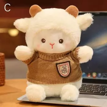 Милая мультяшная кукла-овца Kawaii Furry Lamb плюшевая игрушка мягкие плюшевые игрушки с одеждой подарки на день рождения для детей
