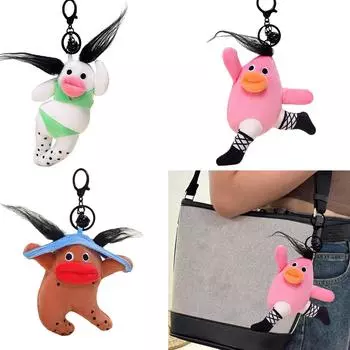 Милая мультяшная кукла-подвеска для ключей, забавные и стильные брелоки, аксессуар, портативная сумка, подвесное украшение для женщин розовый