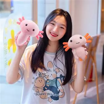 Милая мультяшная кукла Саламандра Аксолотль, плюшевая игрушка, подарок на день рождения, мягкая игрушка, кукла 7 8 дюймов фиолетовый