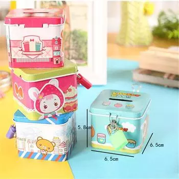 Милая мультяшная квадратная металлическая копилка, копилки, сбережение денег, монет, милые детские подарки, креативные копилки, украшение домашнего стола