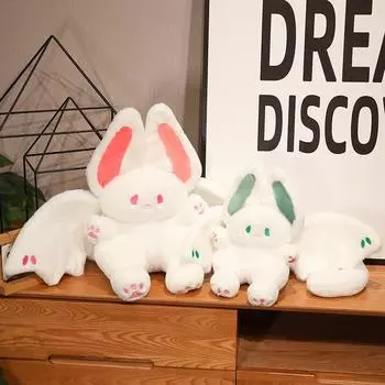 Милая мультяшная летучая мышь, плюшевая игрушка, кукла, ветряная сетка, красная летучая мышь, подарок на День святого Валентина 25cm зелёный