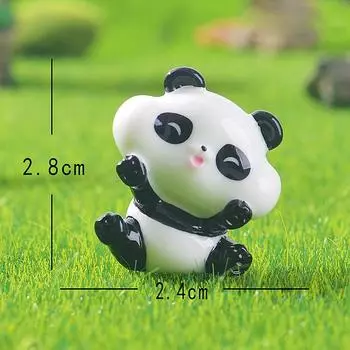 Милая мультяшная мини-кукла панда, миниатюрная фигурка, микро-ландшафтные украшения, креативные украшения для дома своими руками, аксессуары, подарки