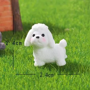 Милая мультяшная мини-собачка из смолы миниатюрная фигурка украшение своими руками украшение для дома аксессуары кавайный настольный маленький орнамент подарки A11