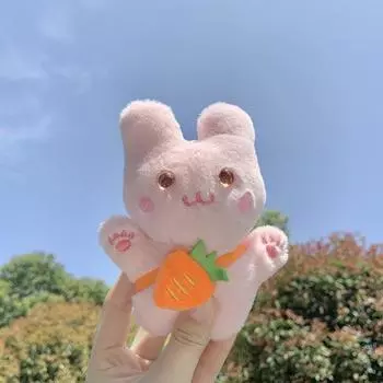 Милая мультяшная морковка кролик плюшевая игрушка фирменная кукла подвеска для студентов фиолетовый