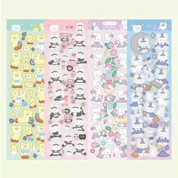 Милая мультяшная наклейка с кроликом DIY Декоративная наклейка на руку Guka Hot Silver Laser Sticker